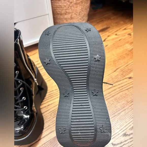 Demonia Dynamite-106 Black Platform Ankle Boots Size 9 - Picture 11 of 13